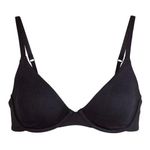 SKIMS Cotton Jersey T-shirt Bra Soot 38A Photo 0