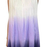 Sisley purple Ombre Bubble hem mini Dress Cotton summer sleeveless resort wear Size M Photo 0