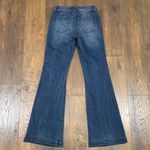 Dex Flared Ashbury Distressed Dark Wash Jeans Blue Size 27 Photo 3