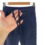 Theory 100% Silk Dunes Sidonia T Silk Ankle Trousers Pants Drawstring Navy SZ 00 Photo 5