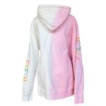 Teddy Fresh  Pink and White Wavy‎ Dip Dye Hoodie Sz M Photo 5