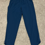 Title Nine  Pants Womens Medium Slaycation Tapered Pull On Teal Blue Textured Photo 0