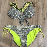 SO Black and Yellow Patterned Bikini with padding Photo 0