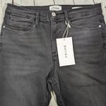 frame denim FRAME Le High Skinny Jeans Women's Size 32 Dark Grey Wash‎ Raw Hem Photo 2