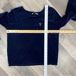 Victoria's Secret Victoria’s Secret Velour Crossover Split Back Pullover Sweatshirt Blue Medium Photo 10