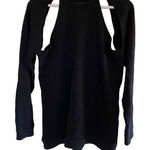 By Corpus La Ca Medium Black long sleeve sweater cut out shoulder Photo 0