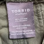 Torrid  Women's Plus Size 1R Green Utility Bermuda Cotton Shorts Photo 4