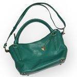 Brahmin Green Leather Pebbled Shoulder Crossbody HandBag Purse Photo 0