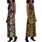 Lafayette 148 New York Mixed Media Twist Front Dress Size US 8 Golden Yellow Photo 10