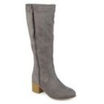 Journee Collection Sanora Women’s Mid-Calf Boots Size 6.5 Gray Faux Suede Photo 5
