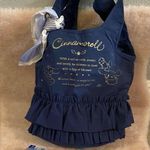 Sanrio Cinnamoroll Navy blue & gold frilly bag, card holder & change purse Photo 6