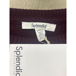 Splendid  Shea Sweater Mix Pullover S Black Cherry Ribbed Knit Lounge Oversized Photo 8