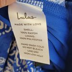 Lulus  Blue Pattern Jumpsuit Romper Sz XL NWT Wideleg Vacation‎ Coastal NWT Photo 15