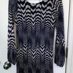 Fire Los Angeles Fire Los‎ Angeles Women's Size Small Blue Chevron Print Mini Dress Photo 0