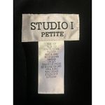 Studio I Petite Jacket Womens 12P Black Leopard Open Front Short Sleeve Blazer Photo 5