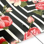 Betsey Johnson | Floral Striped Dome Zip Closure Lined Cosmetic Makeup Bag Photo 8