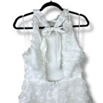 Lulus  NWOT Beloved Blossoming White 3D Floral Halter Backless Mini Skater Dress Photo 8