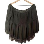 Buffalo Women’s Jeans by black sheer lace off shoulder top Photo 0