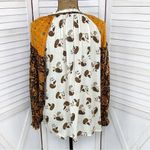 Jane and Delancey Jane‎ & Delancey Paisley Floral Pattern Block Peasant Blouse Small Photo 3