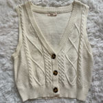Francesca's  cream sweater vest Photo 0