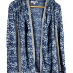 Neon Buddha Hooded Lightweight Gray & Blue Draped Front Cardigan Size Small Photo 0