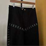 I am gia I.AM.GIA Pandora Pants Flare Jeans Grommets Grunge Goth Black $145 Size L (US 8) Photo 4