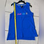 Nike Just Do It Tank Top Women's Small Blue Racerback Cotton Blend Photo 5