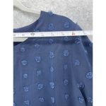 Blooming Jelly  Women's Blouse Short Sleeve Solid Navy Blue Size XXL Trapeze Photo 9