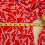 Veronica Beard  Vibrant Red and Pink Ashlynn Button Down Top Silk/Viscose Photo 11