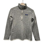 Patagonia  Better Sweater Women Sz S Beige/Gray 1/4 Zip Fleece‎ Jacket Pullover Photo 0