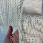 Anthropologie Moth Ella Ivory Layered Crew Neck Cable Knit Pullover Sweater XS Photo 5