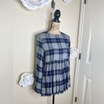 Philosophy Grey Navy & White Plaid Flannel Blouse Size Extra Small Photo 5