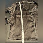 House of Harlow 1960 Black Satin Pajama Set size Medium Photo 8