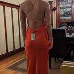 Revolve Red Halter Prom Dress Photo 3