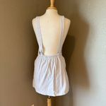 Casual Cream Elastic Waist Overall Corduroy Dress One Size White Size M Photo 1
