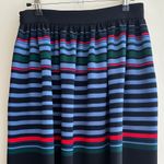 ZARA  Woman Striped Pleated Knee Length Skirt, Small, NWT, Black/Blue/Red/Green Photo 6
