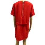 Essue Red Short Sleeve Zip Back Business Casual Pocket Mini Dress Womens Medium Photo 2