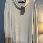 Jane and Delancey NWT  Women's Ribbed Cowl Neck Sweater - Beige Photo 0