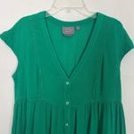 Anthropologie Vanessa Virginia Green Babydoll Long Line Top Size Small Photo 2