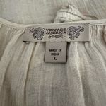 Vintage America Cream and Orange Embroidered Tunic! Size L Photo 5