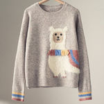 Urban Daizy Whimsical Alpaca Embroidered Knit Sweater Photo 0