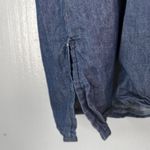 QC L Mexican Embroidered Peasant Top in Denim Red Size L Photo 3