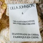 Ulla Johnson  Elisa Meadow Floral Print Ruffle Tan Pink Top Shirt Blouse Size 4 Photo 9