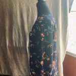 Fun2Fun navy floral print V-neck size small blouse top Long sleeve Photo 3