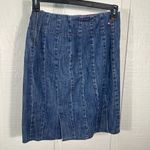 Tommy Hilfiger  Women's Dark Wash Blue Jean Pleated Stretch Skirt Size 2 EUC Photo 4