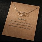 Karma Indie Layering Gold Charm Necklace Photo 0
