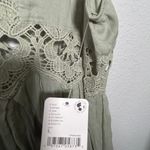 Free People NEW  FP One Ilektra Slip Dress Sage Green Lace Boho Large Coquette Photo 7