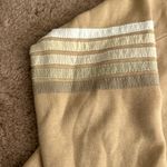 Aviator Nation  Rugby Bolt Stitch Cropped Crewneck in Sand Beige Photo 4