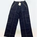 Free Assembly NWT Women's Navy and White Blazer Cargo Pants Size S Photo 0