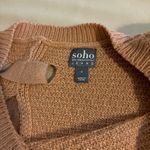 New York Company Jeans Sweater NYCO Soho Lace up Black 3/4 Sleeve Small Pink Photo 6